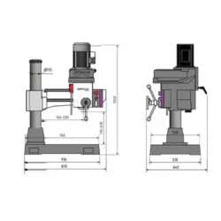 MAQ. FURAR RADIAL RD3/400V/3Ph C/ BANCADA E MESA OPTIMUM
