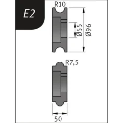 ROLOS FLEXÃO TIPO E8 P/ REBORDEADORA SBM 140 METALLKRAFT