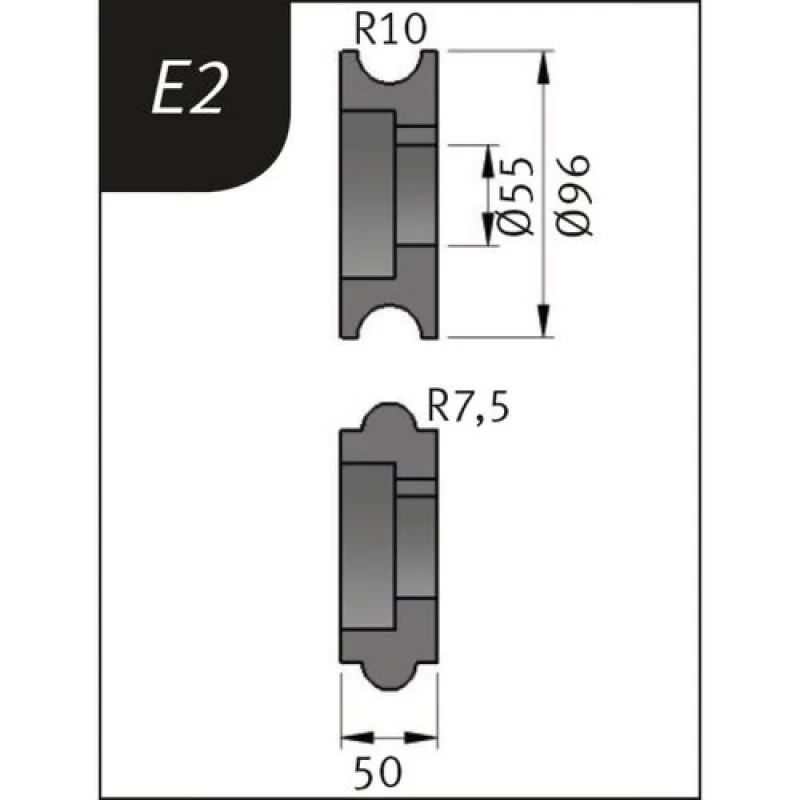 ROLOS FLEXÃO TIPO E8 P/ REBORDEADORA SBM 140 METALLKRAFT