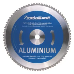 LÂMINAS DE SERRA 355MM 14" ALUMINIO Z80 METALLKRAFT
