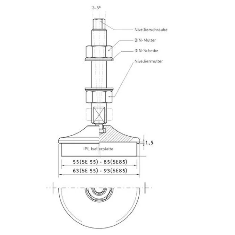 APOIO ANTI-VIBRATORIO SE 55 OPTIMUM