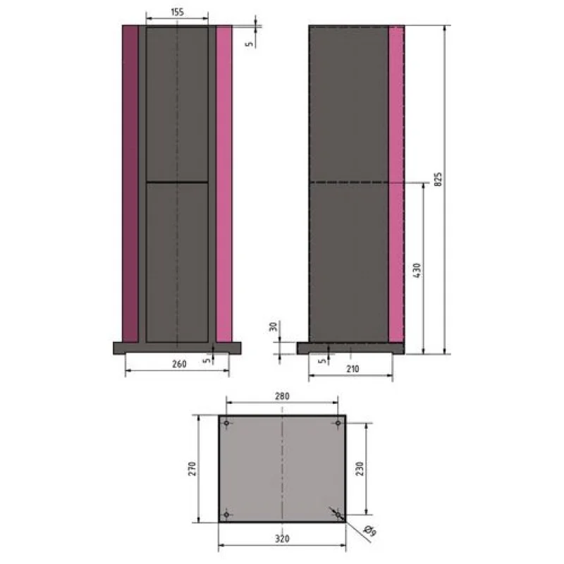 BANCADA P/ GU15 - GU25 "NEW DESIGN" OPTIMUM
