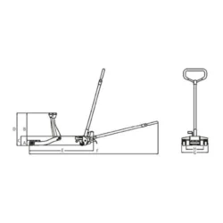 Macaco de rodas com pedal de elevação UNICRAFT SRWH 3000 QL 3.0t 500mm