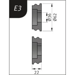 ROLOS FLEXÃO TIPO E3 P/ REBORDEADORA SBM 140 METALLKRAFT