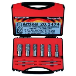 BROCA DE NÚCLEO KIT SILVER-LINE25MMØ14,16,18,22,22,26MM METALLKRAFT
