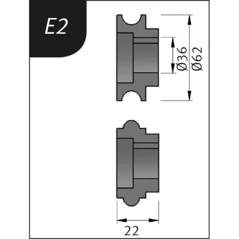 ROLOS FLEXÃO TIPO E2 P/ REBORDEADORA SBM 140 METALLKRAFT