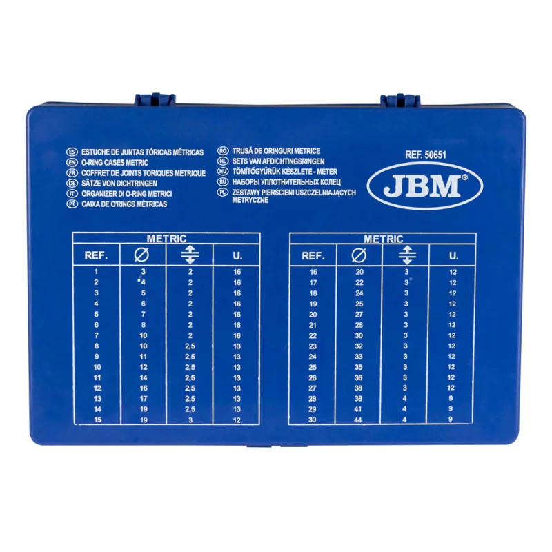 CAIXA DE O'RINGS MÉTRICAS JBM