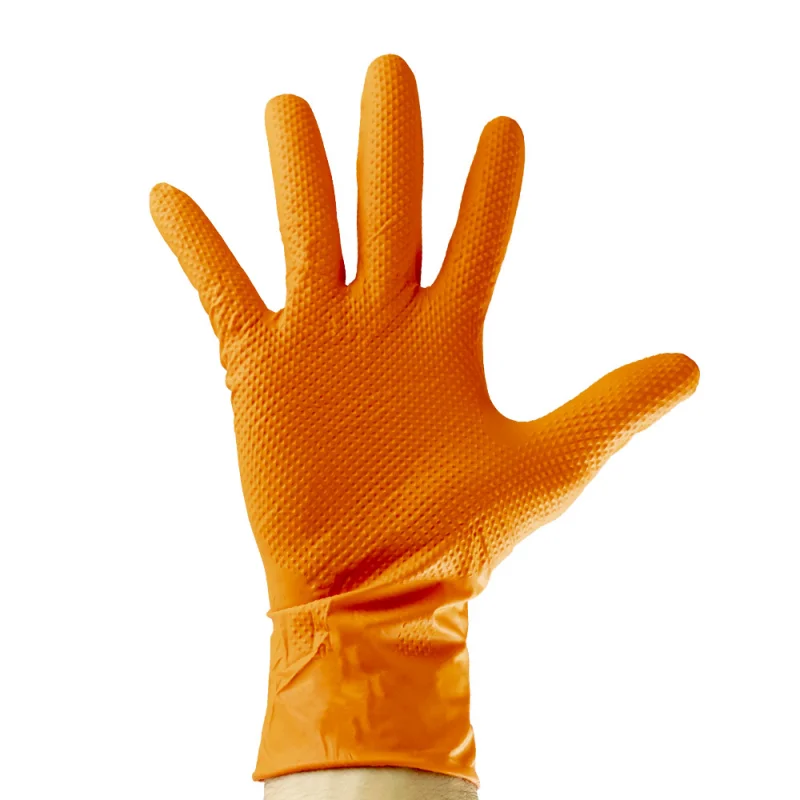LUVAS DE NITRILO COR-DE-LARANJA 7.0 MIL TAMANHO:XL JBM