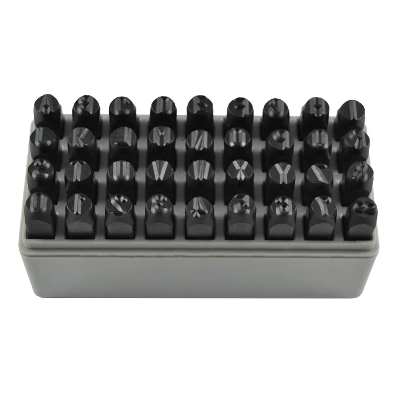 ESTAMPAGEM EM AÇO ALFABETO / NÚMEROS 8MM JBM