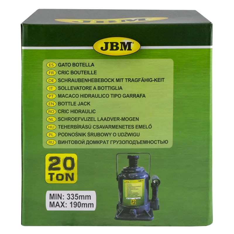 MACACO HIDRÁULICO DE GARRAFA 20T JBM