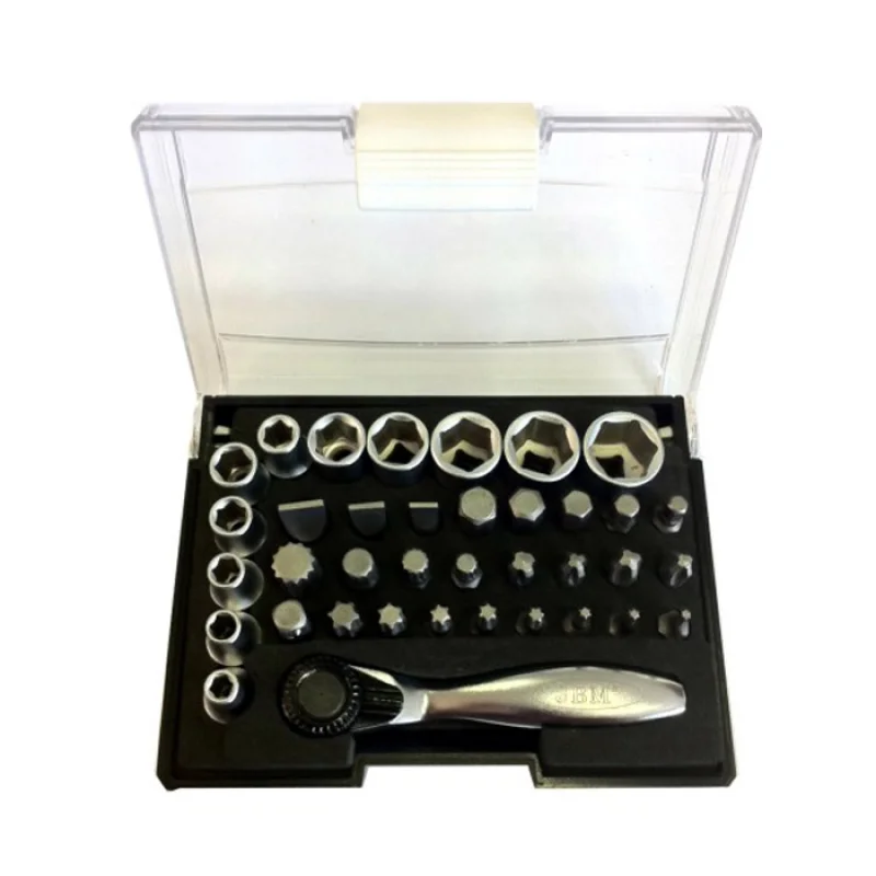 CAIXA DE FERRAMENTAS DE 37 PEÇAS COM MINI ROQUETE DE 1/4"