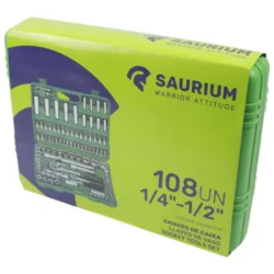 CHAVES DE CAIXA 1/4"-1/2" 108UN CRV SAURIUM