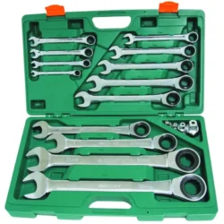 SET CHAVES COMBINADAS BOCA/ROQUETE 17 PEÇAS JONNESWAY
