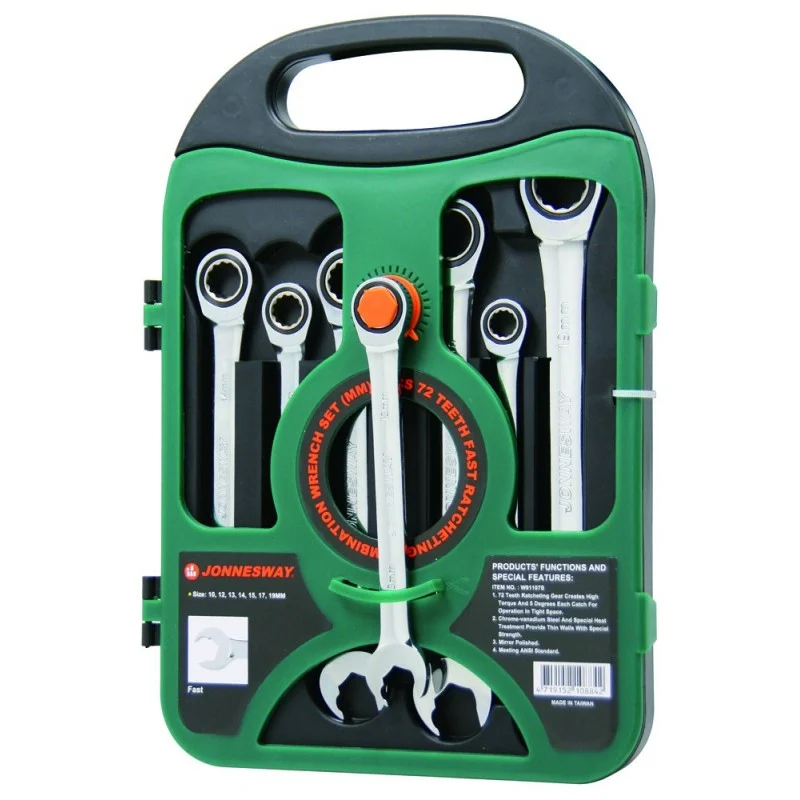 JOGO DE CHAVES COMBINADAS BOCA ESPECIAL/ ROQUETE DE 72 DENTES JONNESWAY