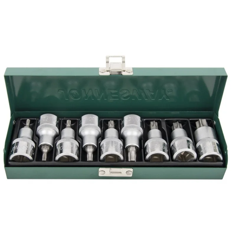 JOGO DE 9 CHAVES BITS TORX DE 1/2” JONNESWAY