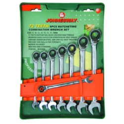 JOGO DE CHAVES MISTAS COM ROQUETE REVERSÍVEL E ANEL DE RETENÇÃO JONNESWAY