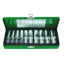 SET 10 CHAVES DE CAIXA LONGAS DE 1/2” - 6 FACES JONNESWAY