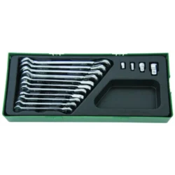 JOGO DE 15 CHAVES DE BOCA/ ROQUETE REVERSÍVEL DE 72 DENTES JONNESWAY