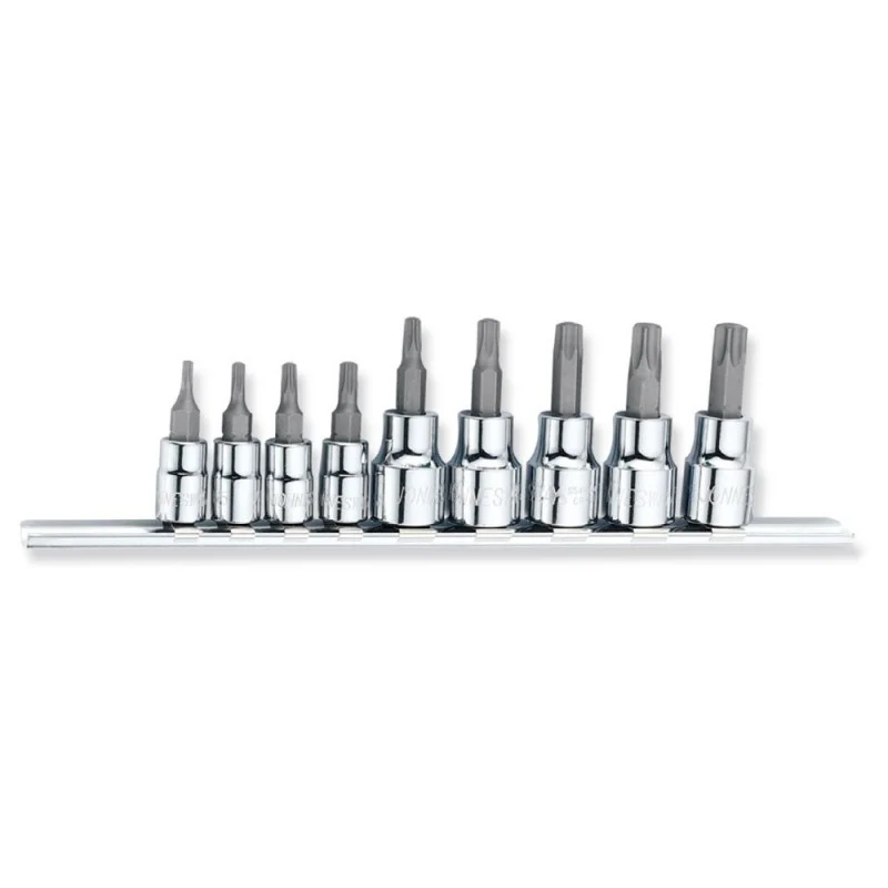 JOGO DE 9 CHAVES DE TORX DE 1/4” E 3/8” JONNESWAY