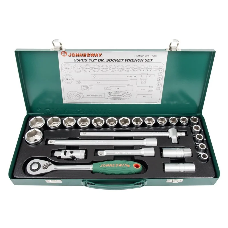 JOGO DE CHAVES DE CAIXA DE 1/2” COM 25 PEÇAS JONNESWAY