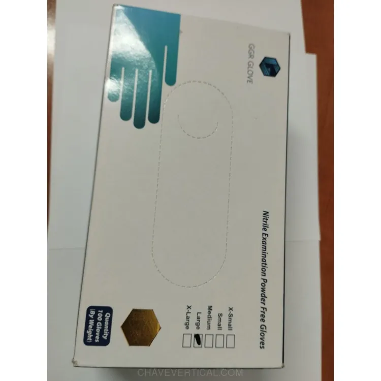 Luvas de nitrilo descartáveis azuis JBM Tamanho L 3.5mil 100uni