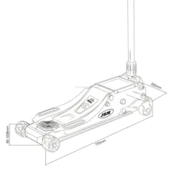 MACACO HIDRÁULICO ESPECIAL CARROS BAIXOS 3T A BATERIA - Image 7