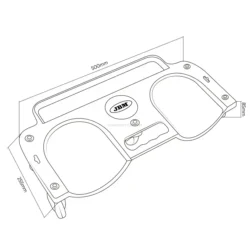 Plataforma Móvel para Joelhos JBM 100KG 500x255x85MM