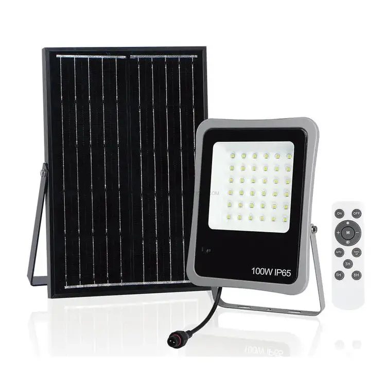 Projetor Solar LED AYERBE AY-100 W 36 LED com Comando