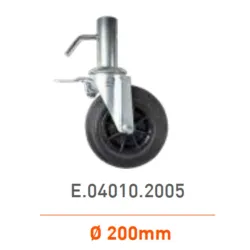 RODÍZIO C/ TRAVÃO P/ ANDAIME SIRL Ø200