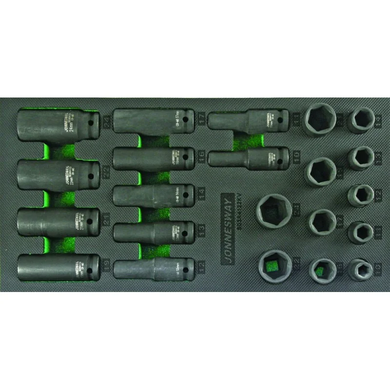TABULEIRO COM 22 CHAVES DE IMPACTO 1/2” JONNESWAY