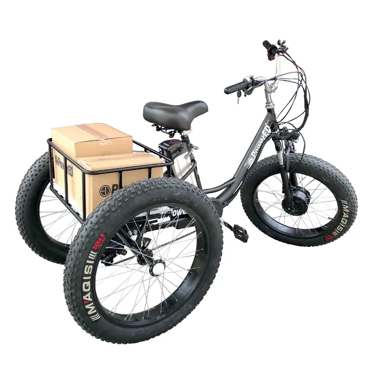 Triciclo de Transporte Industrial Elétrico POWERED 48V 500W 24" 50-90km