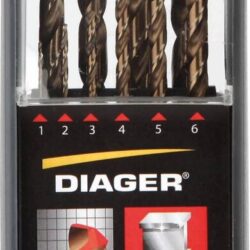 Jogo de 10 Brocas HSS Cobalto DIAGER Ø1-10mm