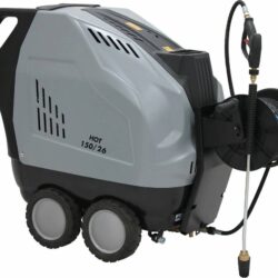 Lavadora de Alta Pressão Água Quente SCHNEIDER 380 V 150 bar 26 l/min 20 m com Enrolador