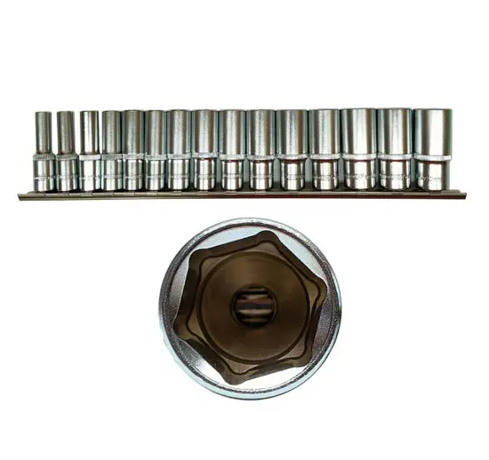Jogo de Chaves de Caixa Longas TOOLHUB 3/8″ 15 Peças 6 Faces