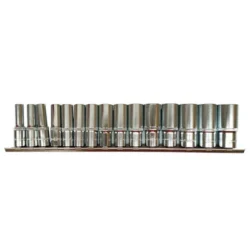Jogo de Chaves de Caixa Longas TOOLHUB 3/8″ DR 12 Faces 15 Peças