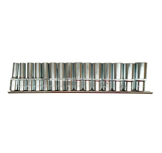 Jogo de Chaves de Caixa Longas 1/2″ DR 12 Faces – 15 Peças TOOLHUB