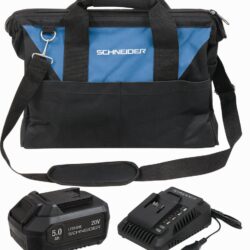 Pack SCHNEIDER 20V com Bateria 5Ah, Carregador 3A e Saco