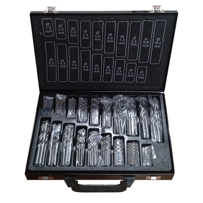 Jogo de Brocas Helicoidais TOOLHUB 4341 170 Peças HSS