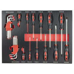 Conjunto de 4 Módulos EVA Carbono JBM para Carro de Ferramentas 172 Peças Vermelho - Image 2
