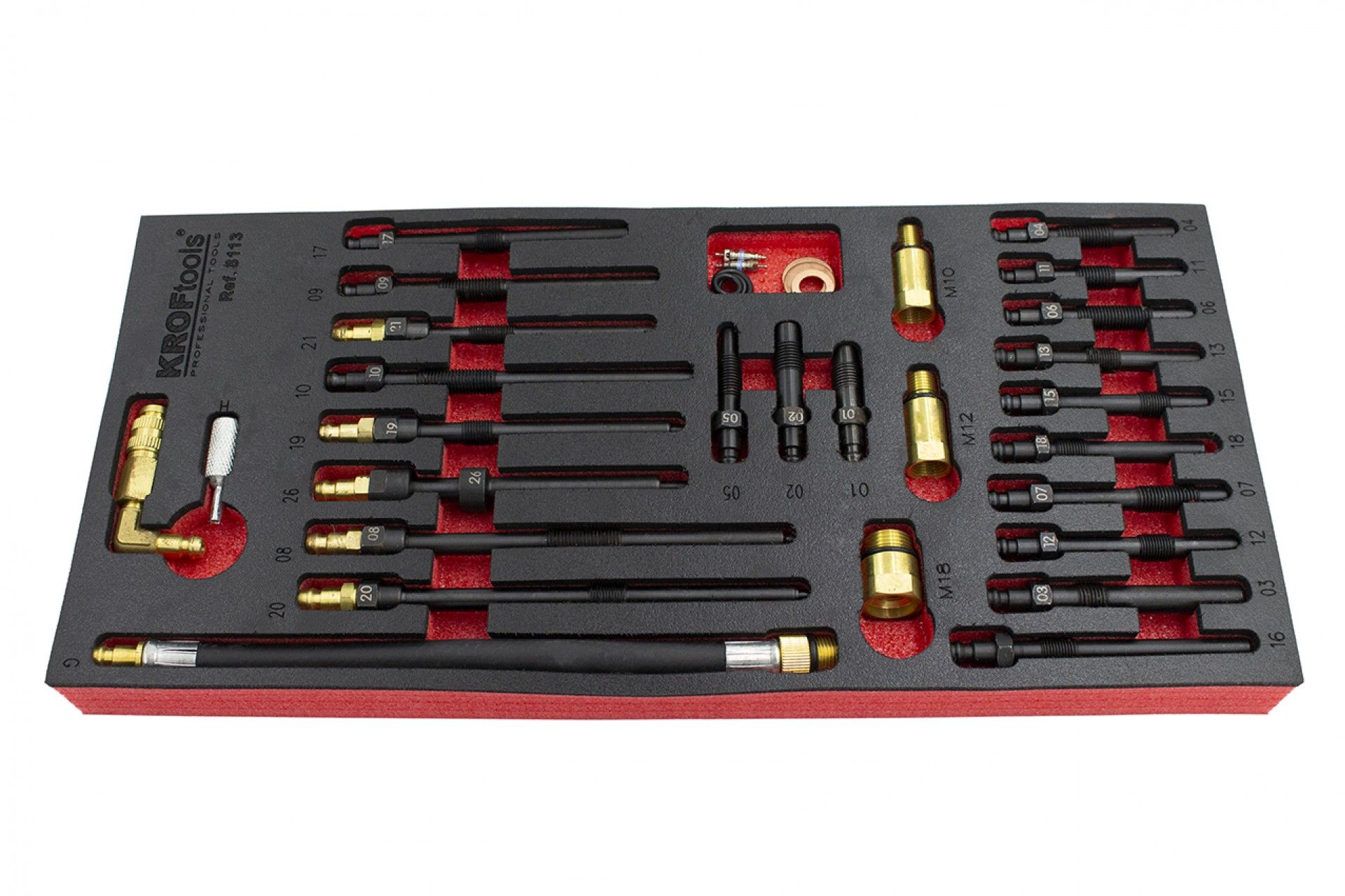 Kit de Adaptadores para Testes de Compressão e Fuga KROFTOOLS 30 Peças