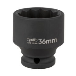 Chave de Caixa de Impacto Curta JBM 1/2 Polegadas XZN 12 Pontas