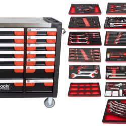 Carro de Ferramentas KROFTOOLS 14 Gavetas 327 Peças com Organização Profissional