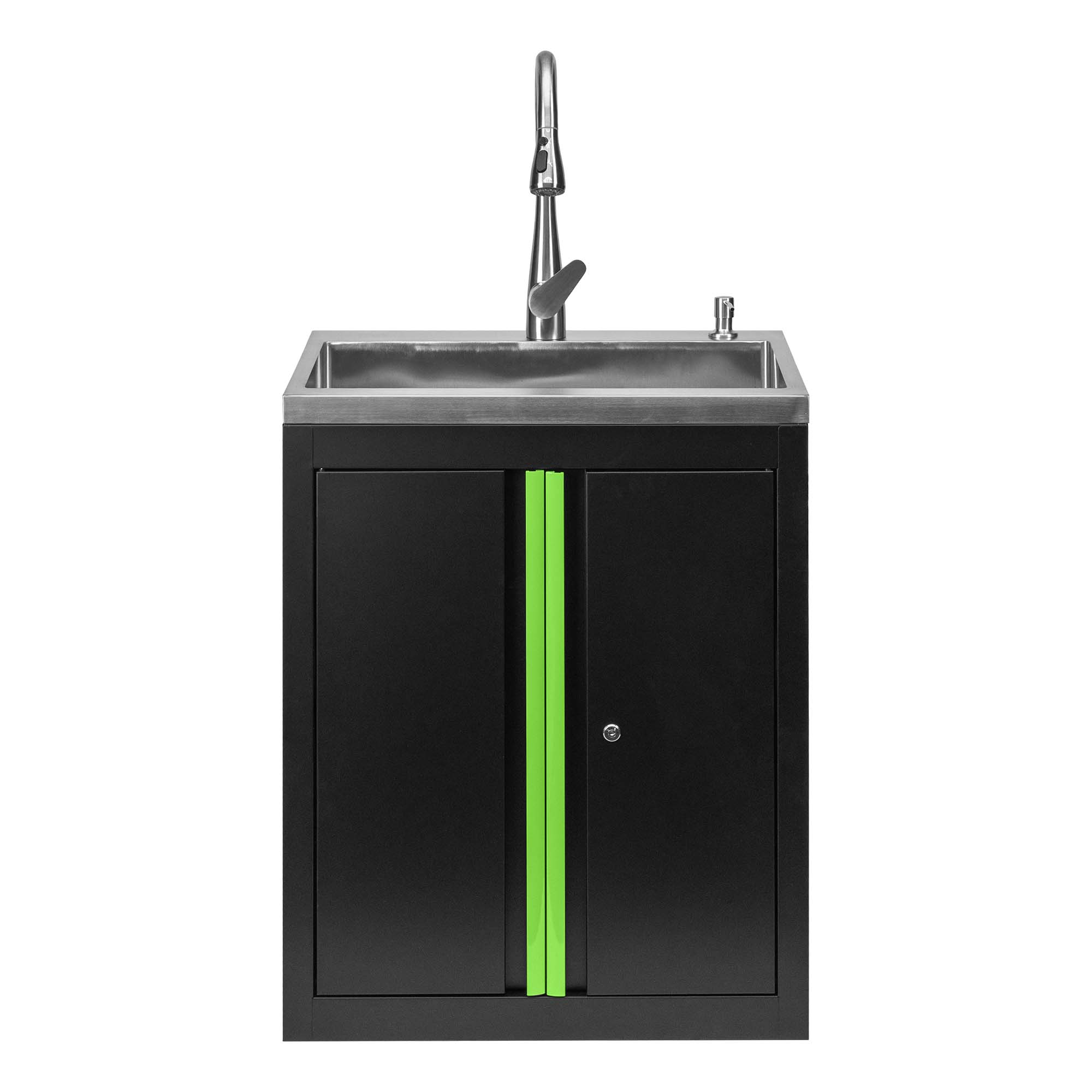 Armário com lava-loiça integrado JBM 680x500x935mm Inox