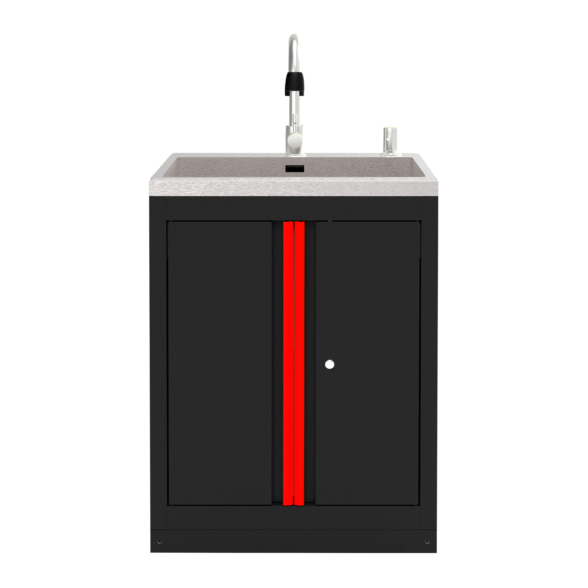 Armário com lava-loiça integrado JBM 680x500x935mm Aço Inoxidável