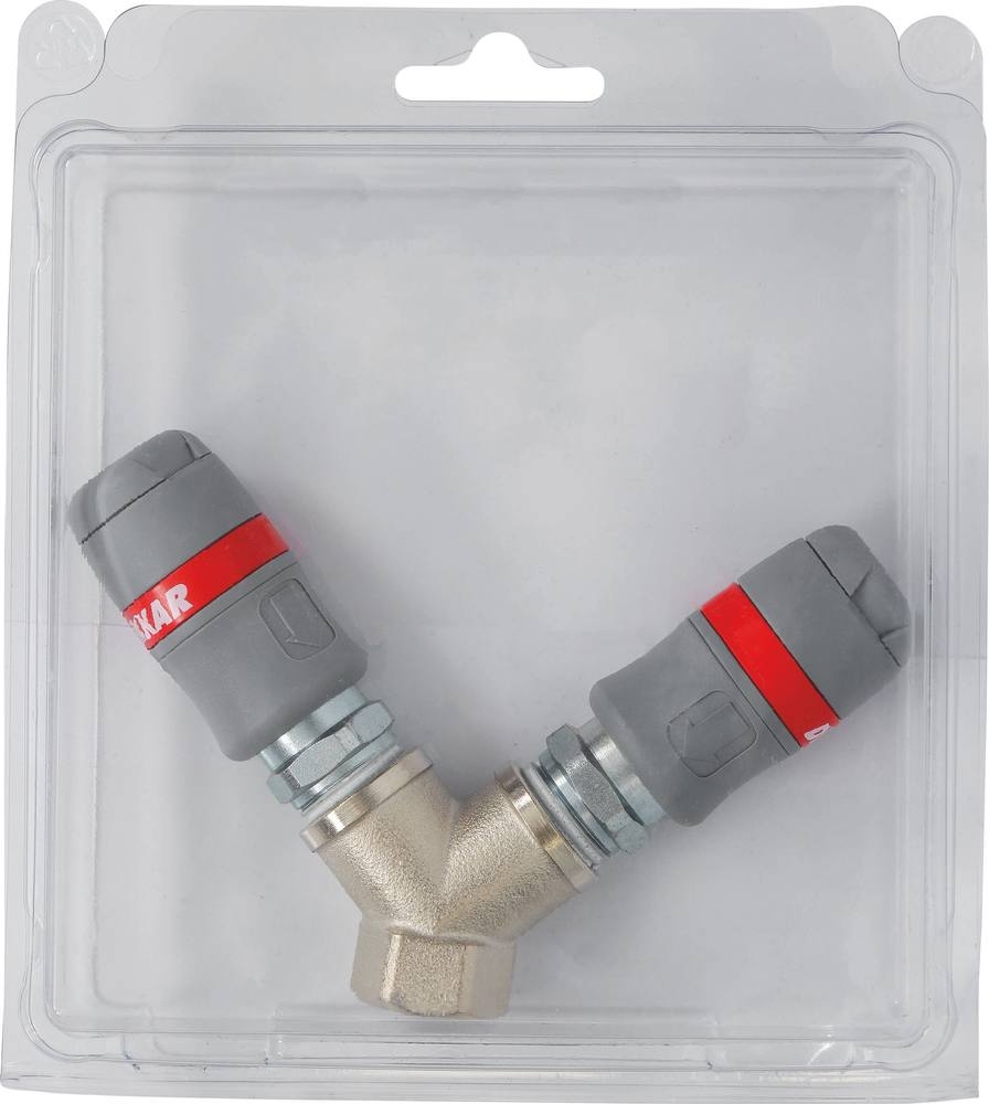 Raccord Rápido Fêmea Duplo em Y DRAKKAR 1/2" BSP 6mm