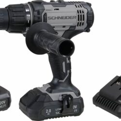Berbequim Aparafusador de Percussão SCHNEIDER 20V 50Nm com 2 Baterias 2Ah