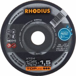 Discos de Corte RHODIUS XT24 Alumínio 125x1,5x22,23mm 50 Peças