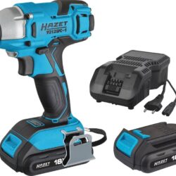 Chave de Impacto HAZET 1/2 pol. 18 V 260 NM com 2 Baterias 2 AH