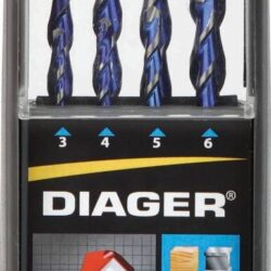 Coffret de 8 Brocas Multi-materiais DIAGER Carbureto 3-10mm