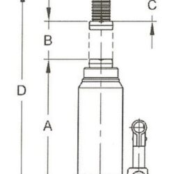 Macaco de Garrafa Hidropneumático COMPAC 3T 193-373mm